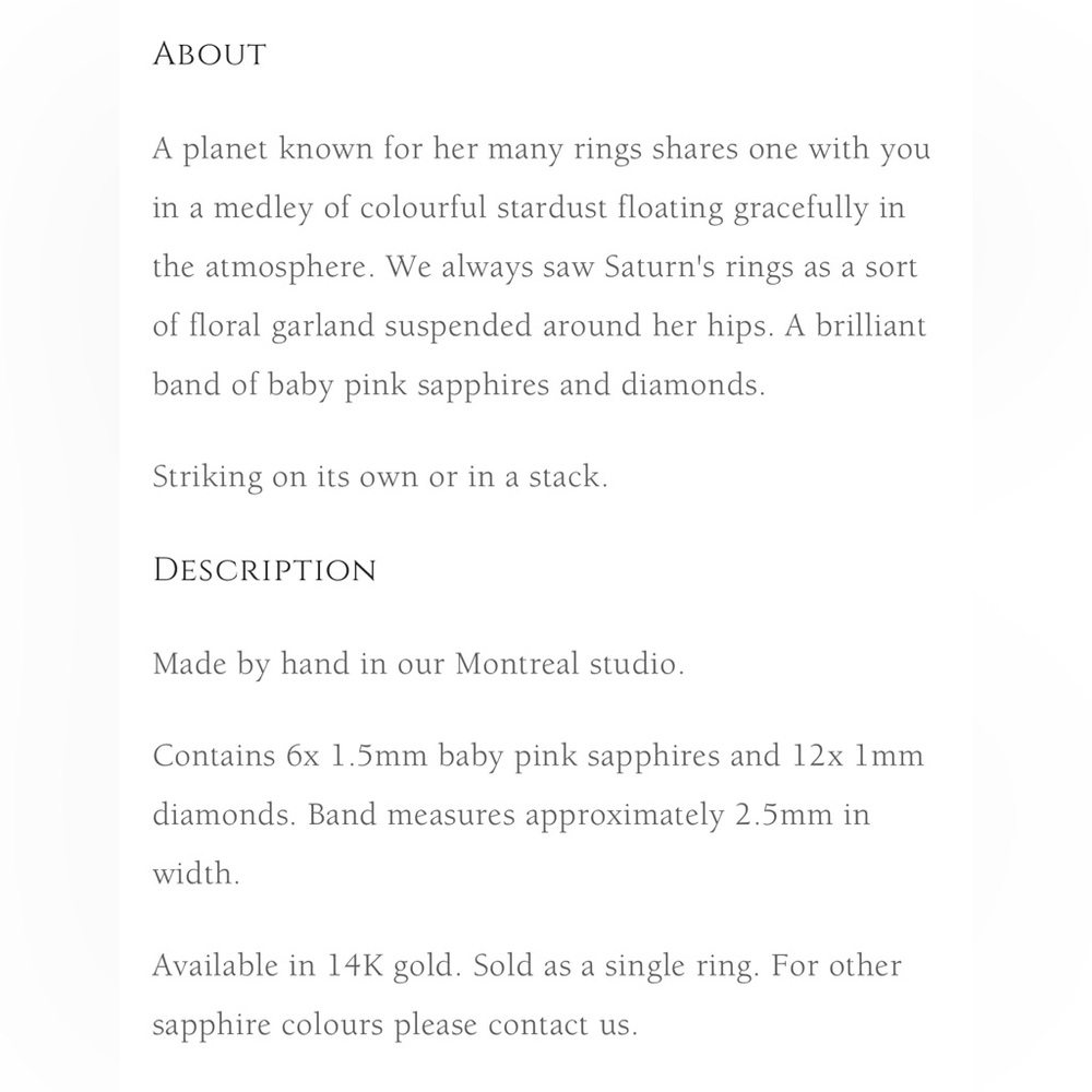 Sofia Zakia Saturn’s Garland Ring, Rose Gold, Size 5 - Picture 8 of 10